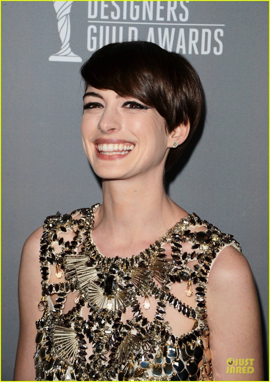 anne hathaway cdg awards 2013 red carpet 142815453