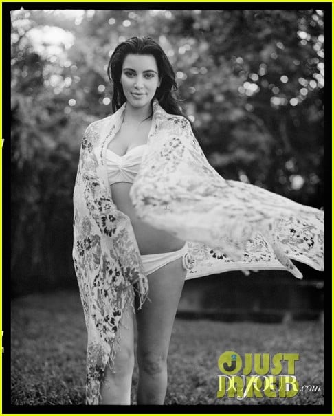 kim kardashian pregnant bikini photo shoot for dujour 02.2815116
