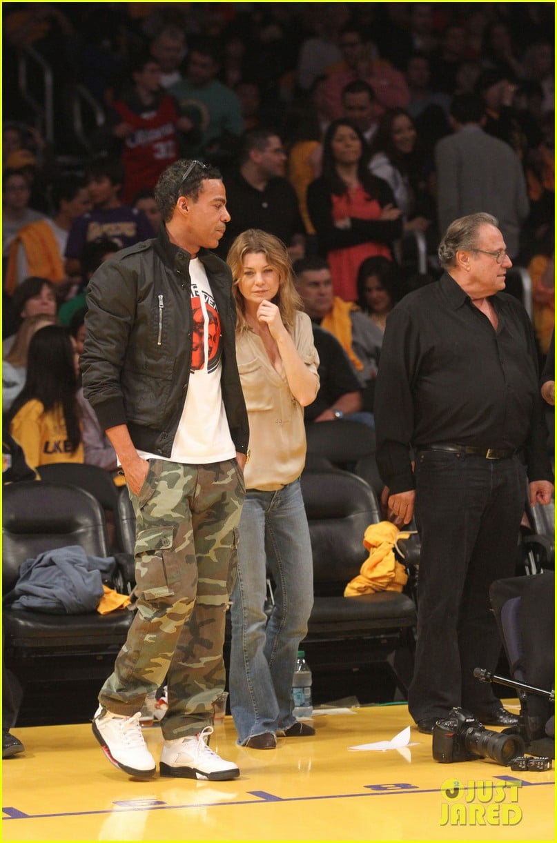 ellen pompeo valentines basketball with hubby chris ivery 03