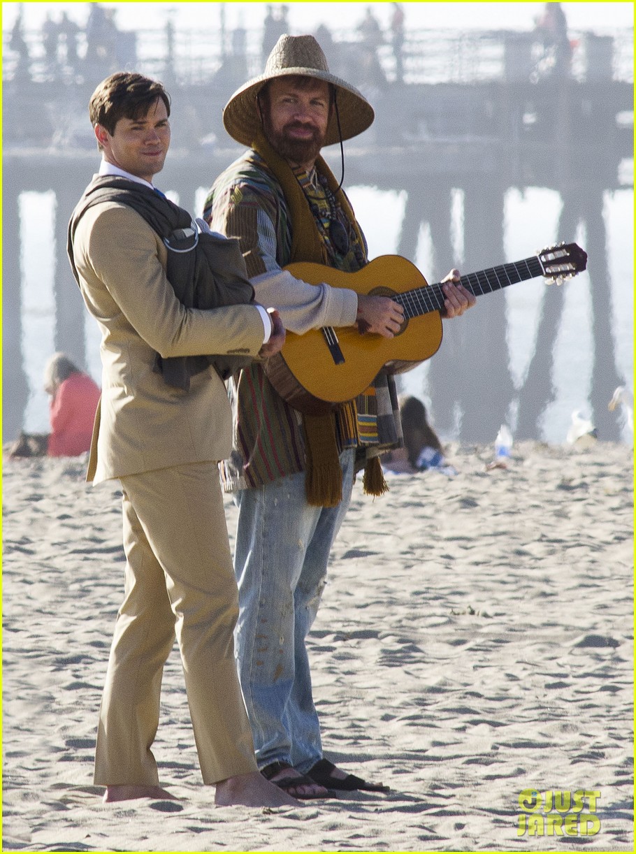 andrew rannells justin bartha new normal beach filming 182829463