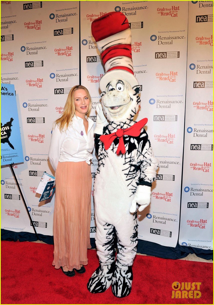 uma thurman cat in the hat for read across america day 092823504