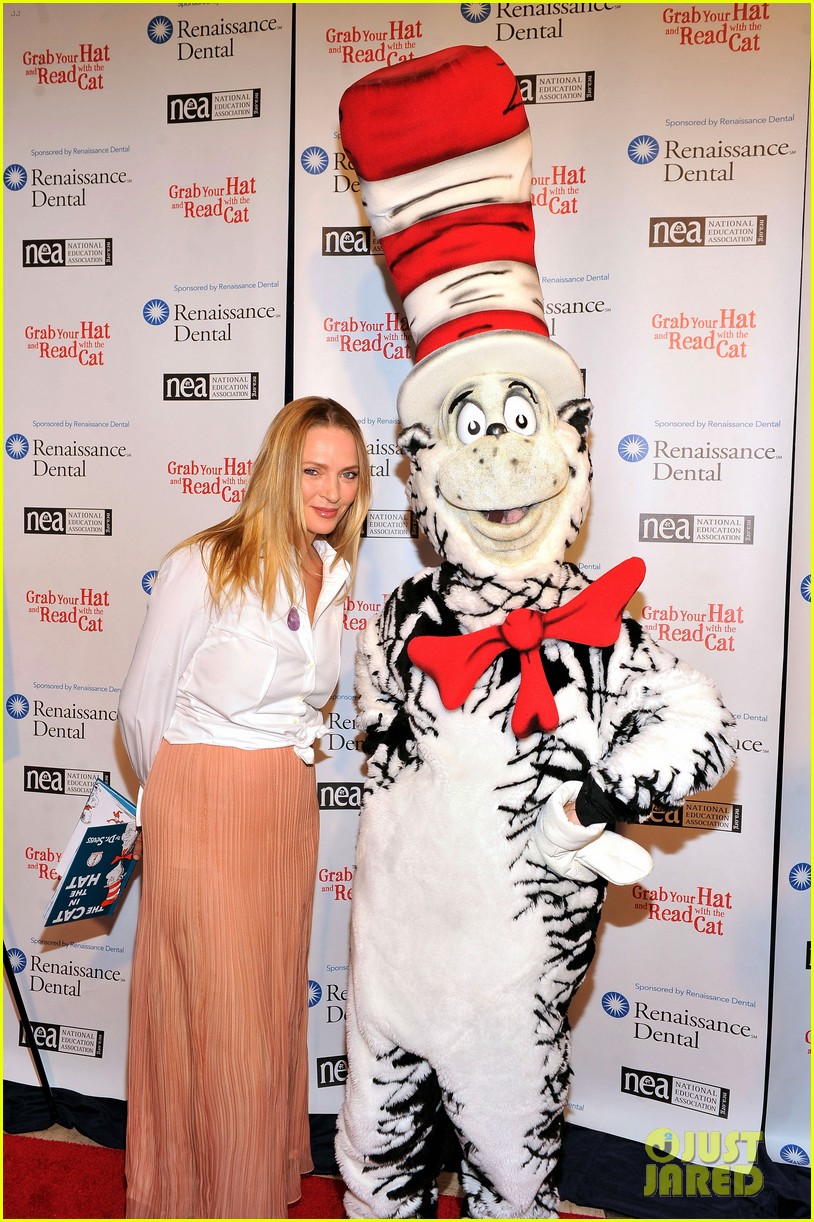 uma thurman cat in the hat for read across america day 112823506