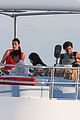 pregnant kim kardashian family boat ride in greece 36