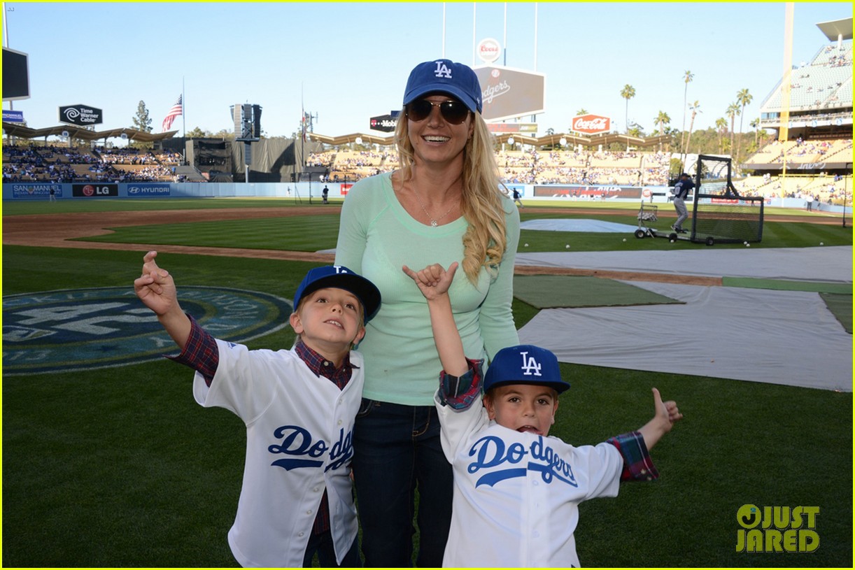 britney spears dodgers game with the boys 052853009