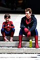 andrew garfield films amazing spider man 2 with mini me 03
