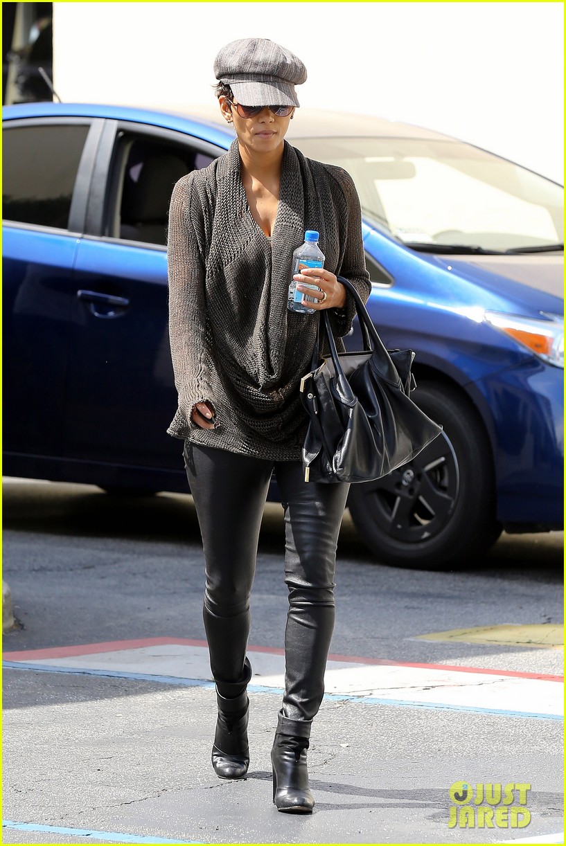 halle berry rocks leather pants while shopping 052867210
