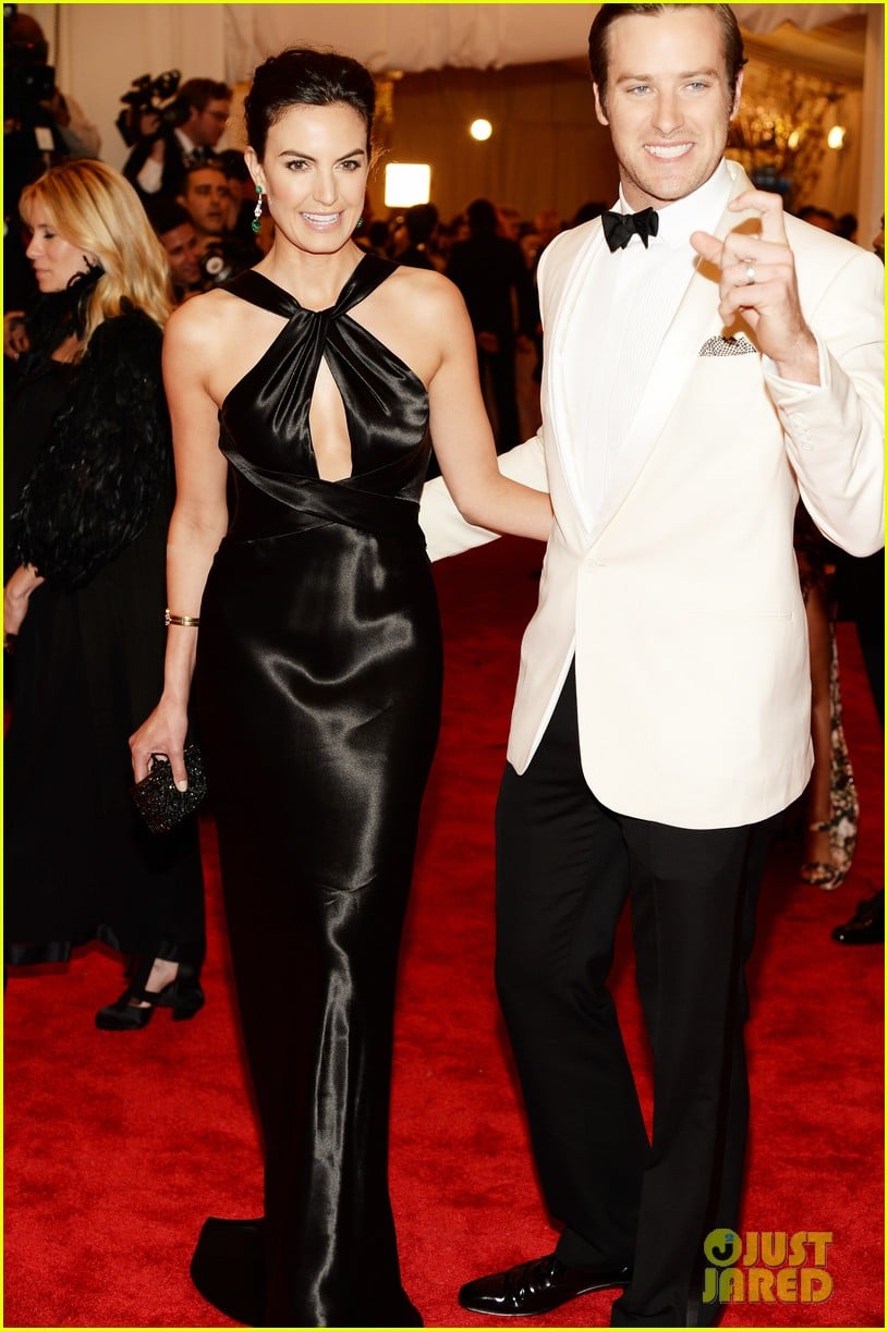 armie hammer met ball 2013 red carpet with elizabeth chambers 012865902