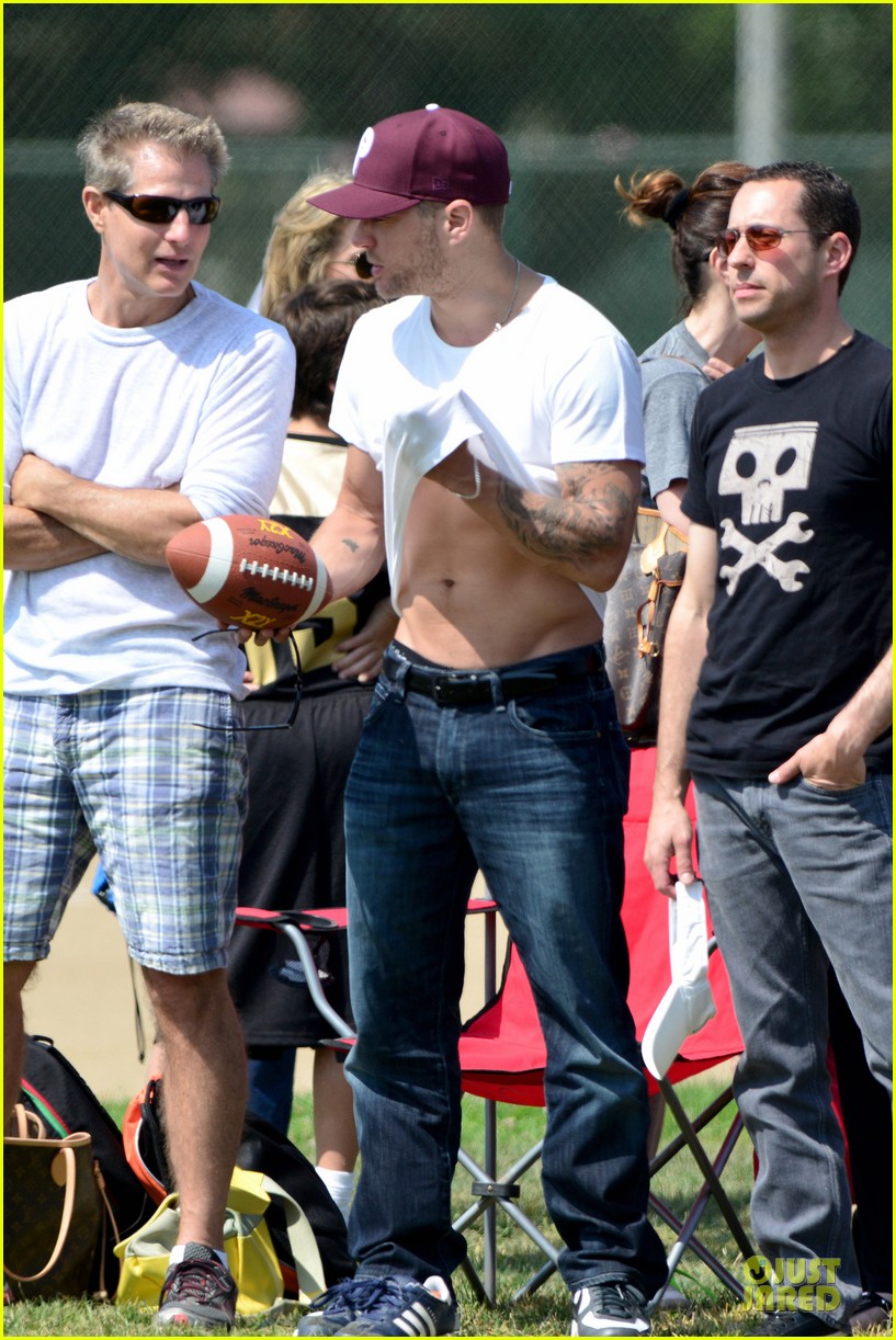 ryan phillippe abs flashing at deacon football game 032863591