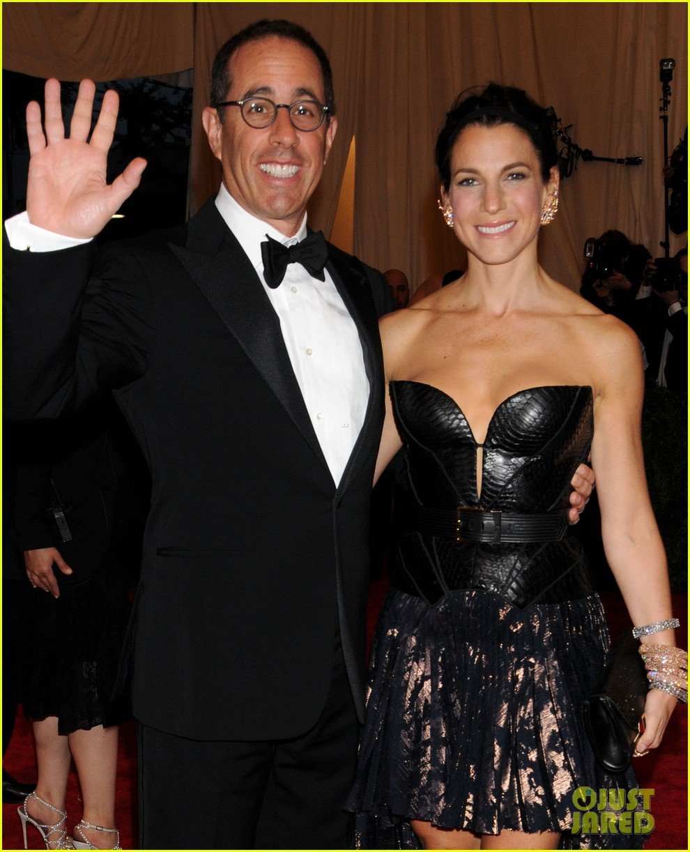 jerry seinfeld met ball 2013 red carpet with wife jessica 022865933