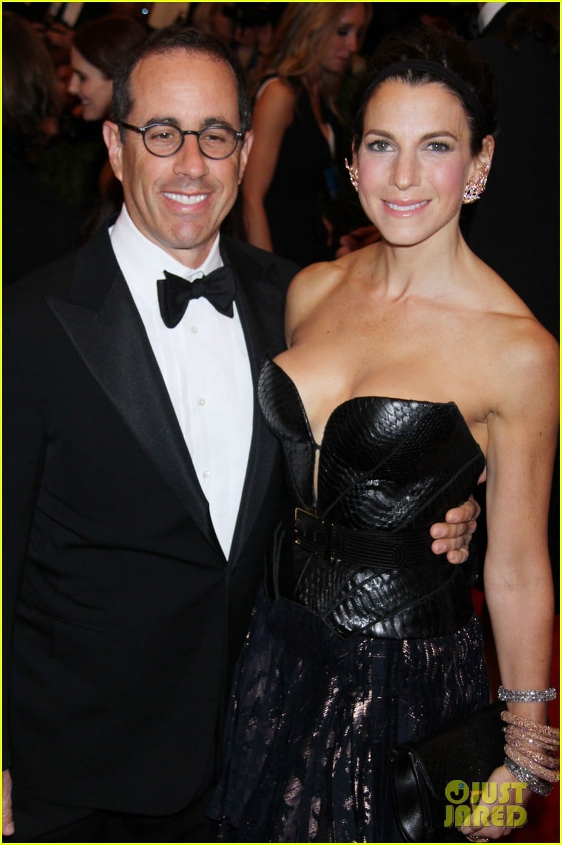 jerry seinfeld met ball 2013 red carpet with wife jessica 042865935