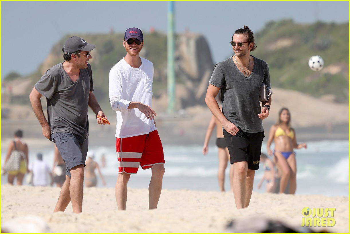 Zach Galifianakis & Ed Helms Shirtless Beach Day with Bradley Cooper