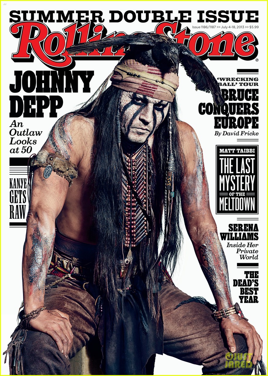 johnny depp covers rolling stone magazine as lone ranger tonto 012894134