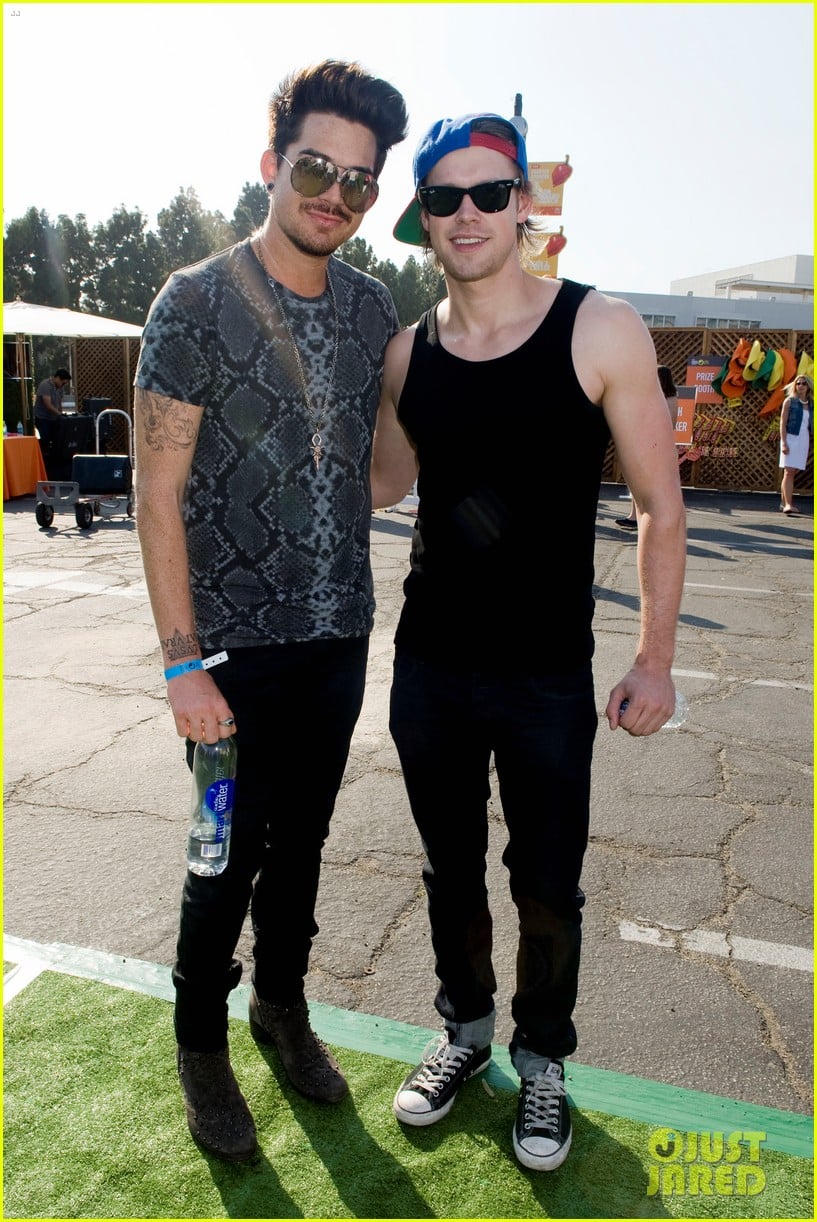 adam lambert hammer time at just jared summer kick off party presented by mcdonalds 182883196