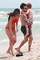 pete wentz shirtless beach day with bronx meagan camper 36