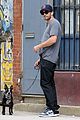 jake gyllenhaal takes his dog for a walk in nyc 01