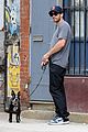 jake gyllenhaal takes his dog for a walk in nyc 16