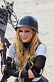 avril lavigne chainsaw action for rock n roll video shoot 04