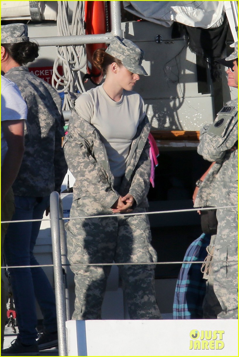 kristen stewart wears army uniform relaxes with beer 05