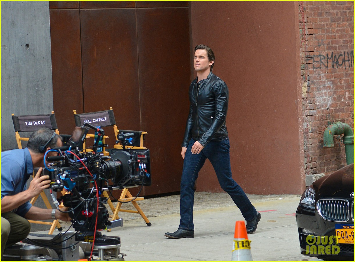 matt bomer fitted leather jacket for white collar 042924853