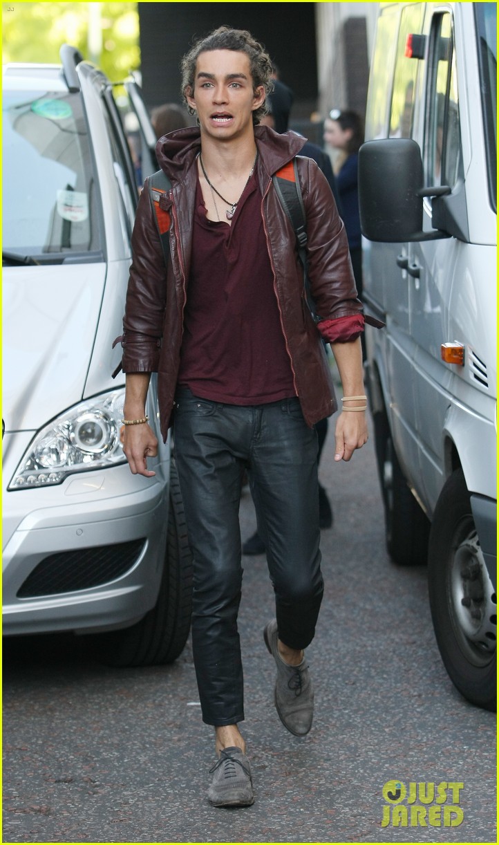lily collins jamie campbell bower itv studios visit 01