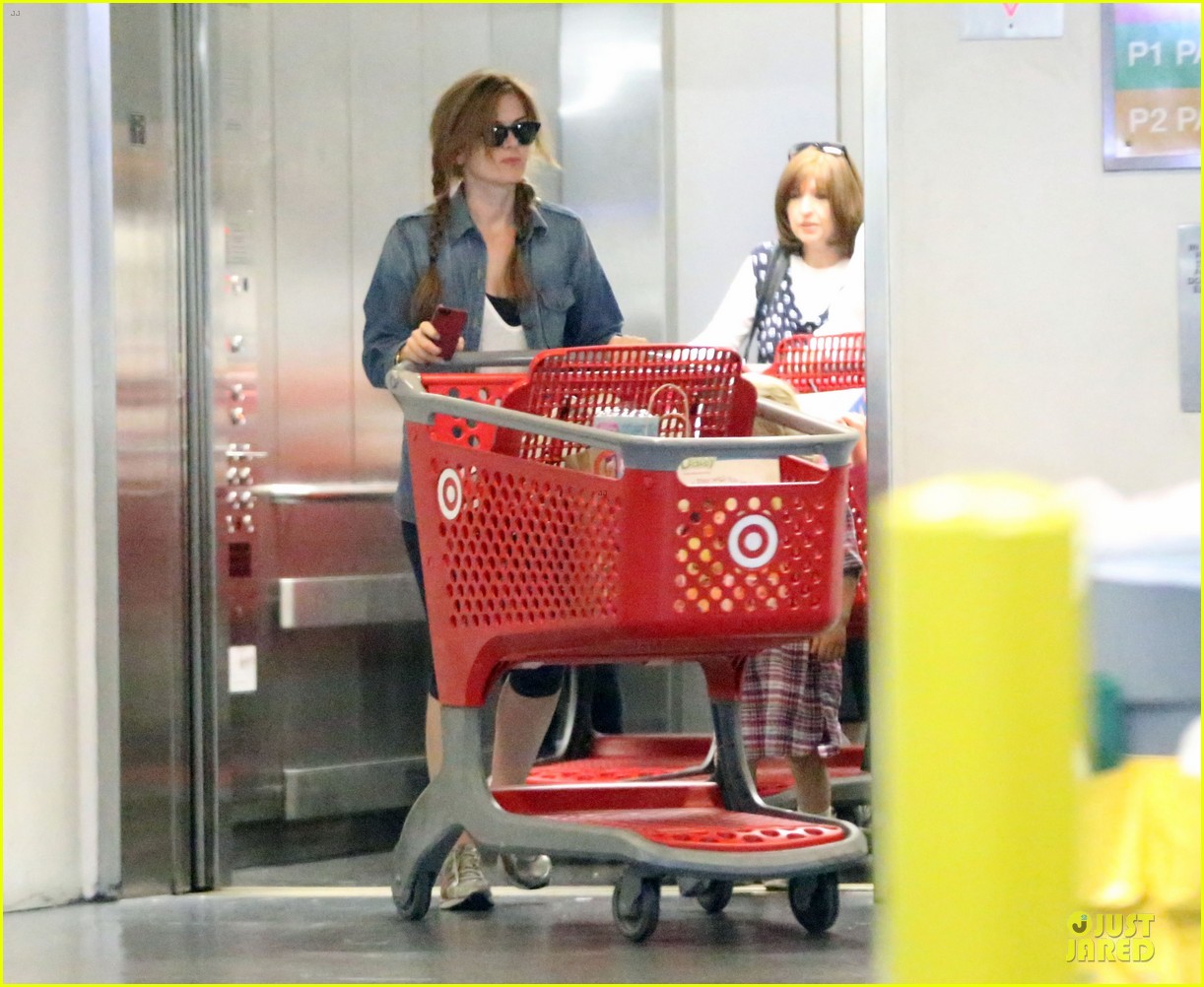 isla fisher pigtails for target shopping trip 142936453