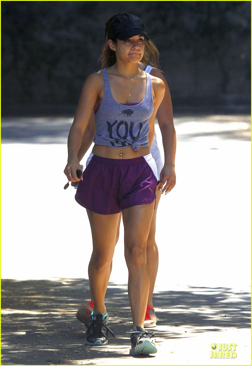 vanessa hudgens shows pierced belly button for hike 192934305