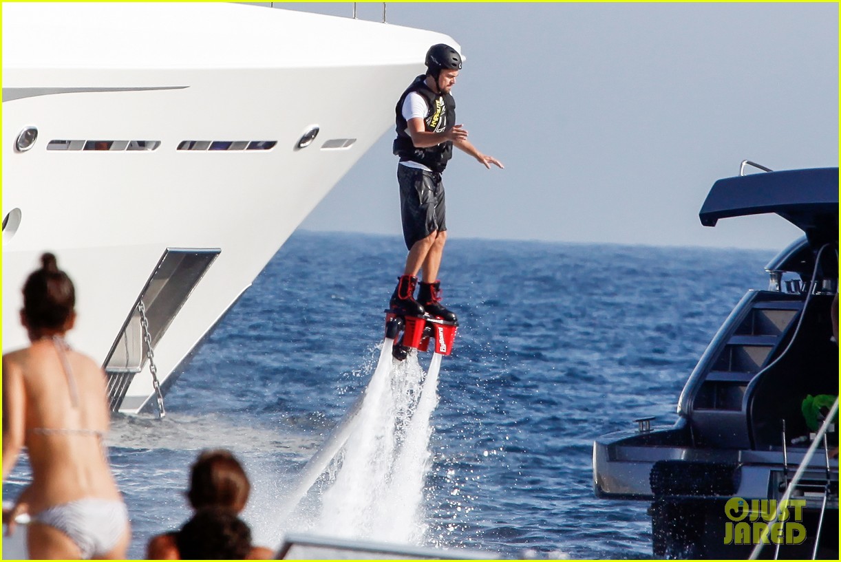 leonardo dicaprio flyboards in the air during ibiza vacation 102925482