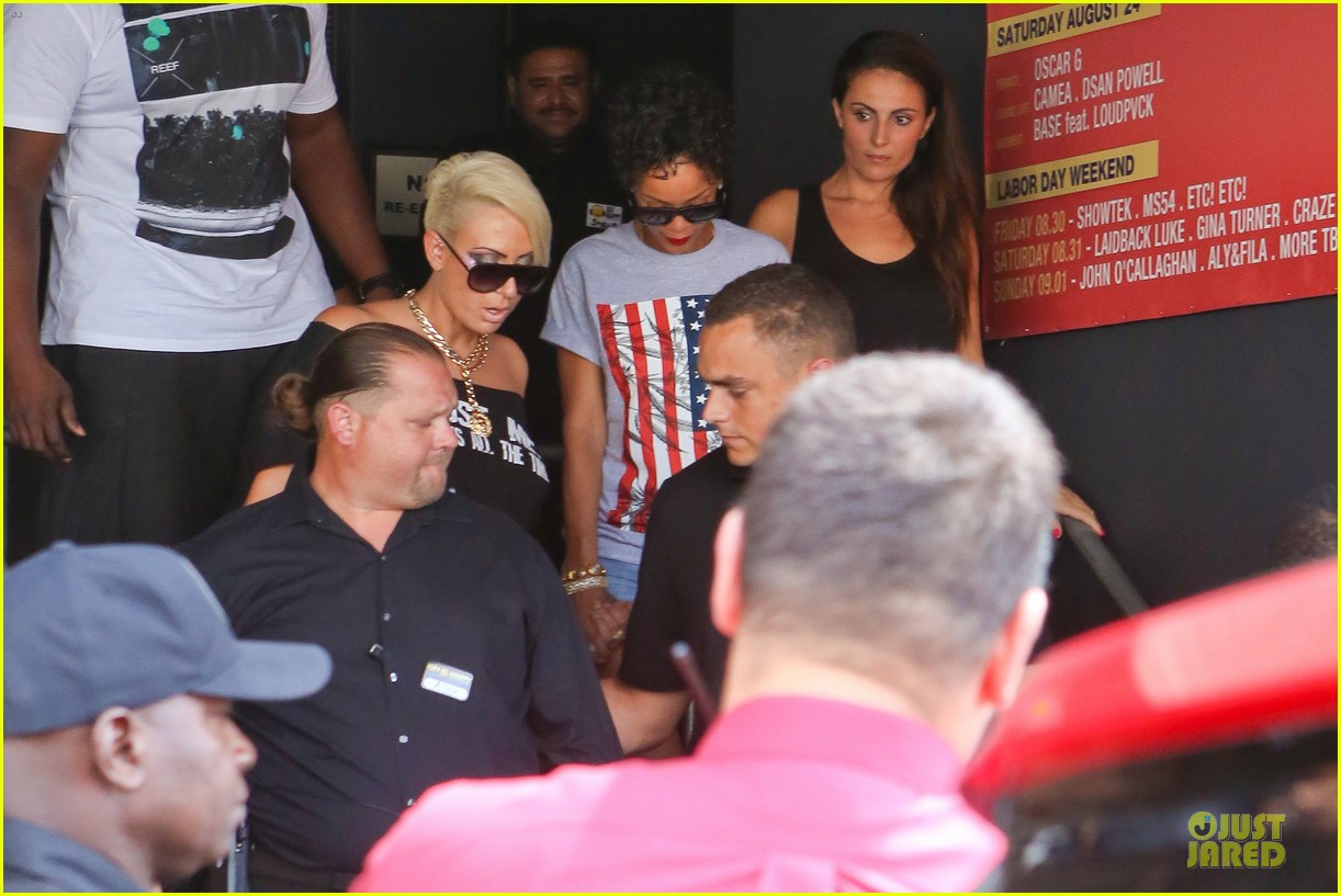 rihanna sports american flag for miami outing 08