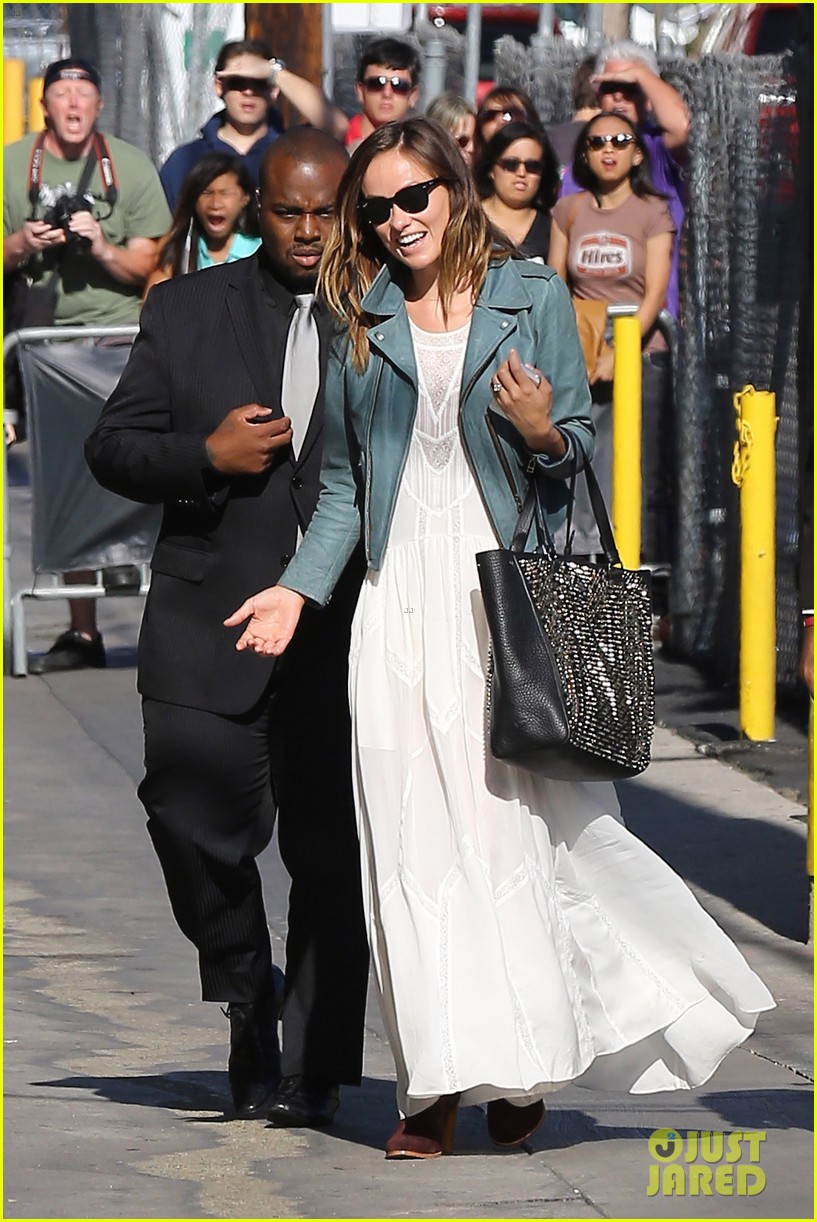 Olivia Wilde Supports Jason Sudeikis at 'Jimmy Kimmel Live' Photo