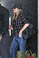 jennifer aniston wraps week with plaid pampering session 04