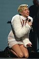 miley cyrus sings wrecking ball in nearly nude outfit video 04