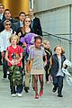 angelina jolie arrives in syd with all six kids 05