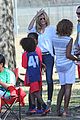 heidi klum tends to henry bloody nose soccer game 28