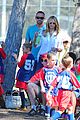 heidi klum tends to henry bloody nose soccer game 34