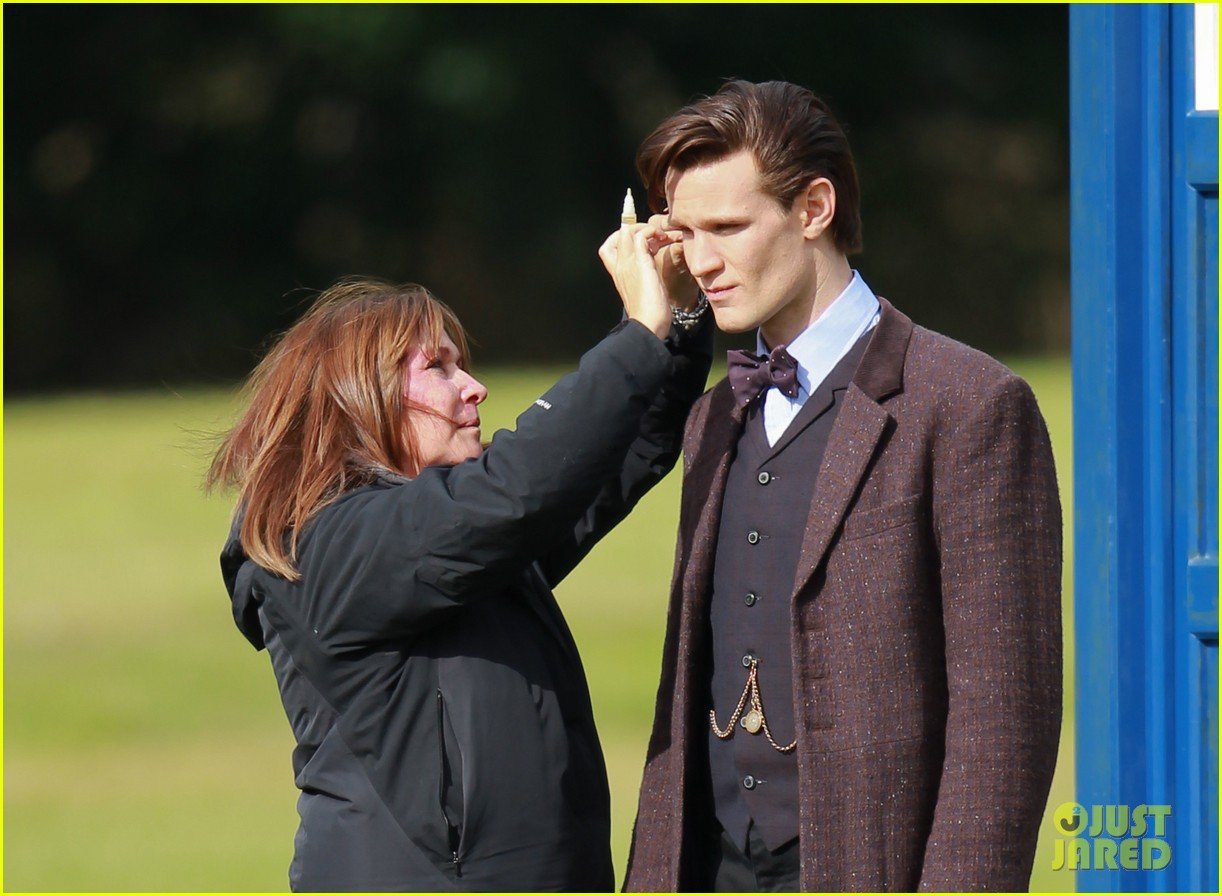 matt smith films doctor who christmas special with jenna coleman 032949167