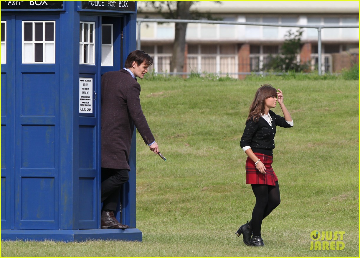 matt smith films doctor who christmas special with jenna coleman 062949170