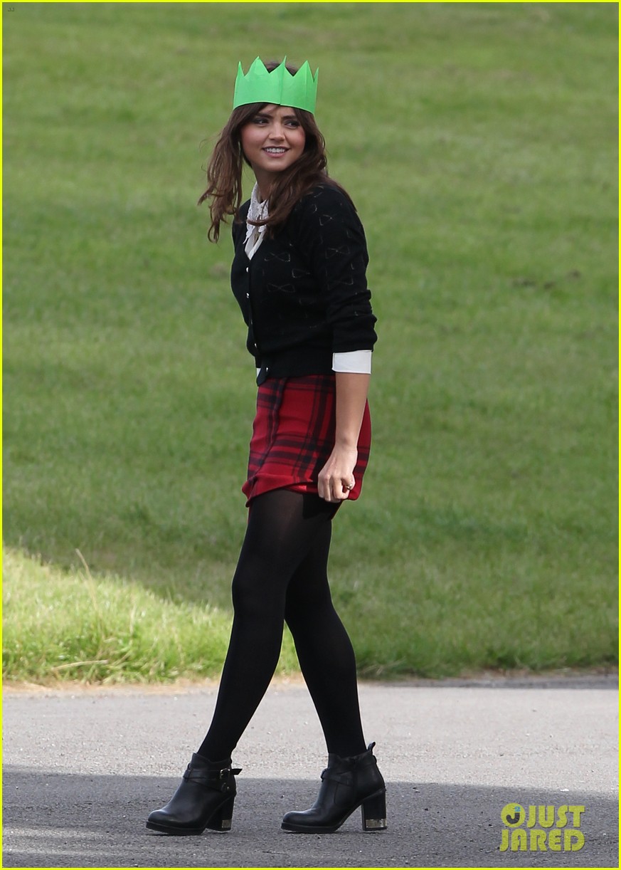 matt smith films doctor who christmas special with jenna coleman 22