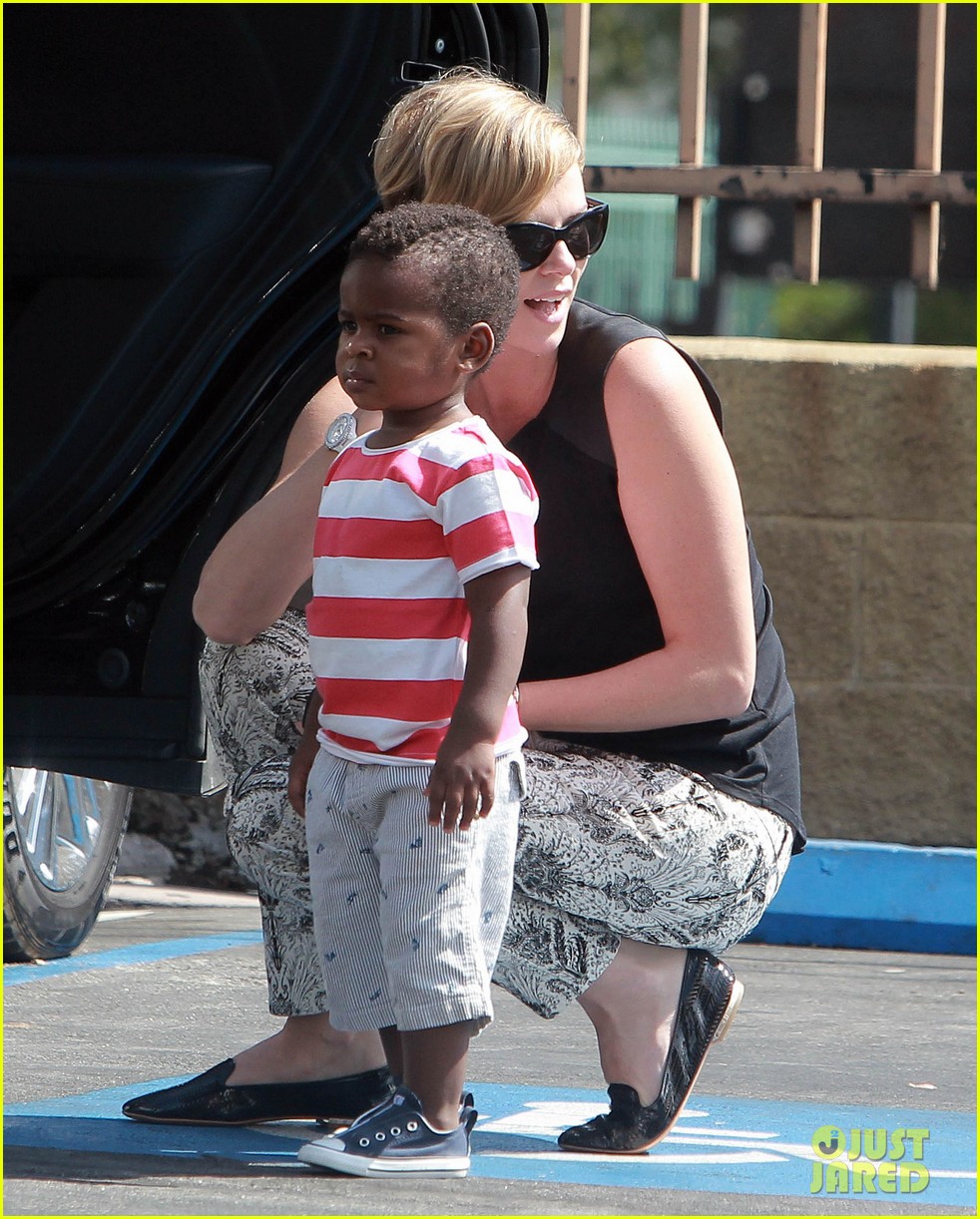 charlize theron grabs coffee with her little man jackson 132960114