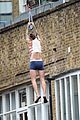 david beckham shows underwear shirtless body flies through air for hm 09