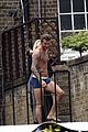 david beckham shows underwear shirtless body flies through air for hm 12