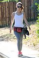 rachel bilson jogs with red fanny pack 01