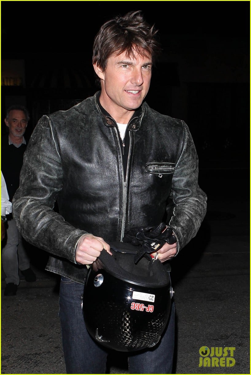 tom cruise rides motorcycle for lucas on sunset dinner outing 022973531