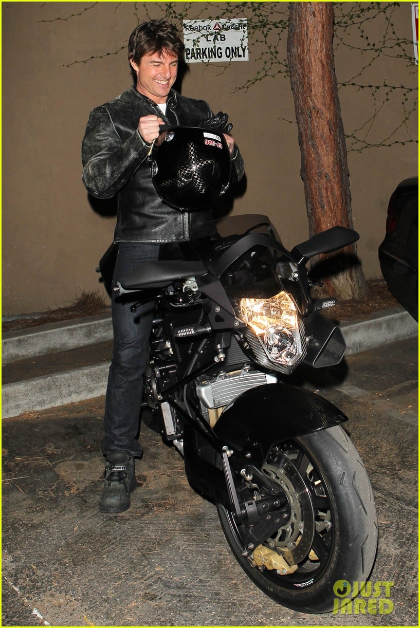 tom cruise rides motorcycle for lucas on sunset dinner outing 30