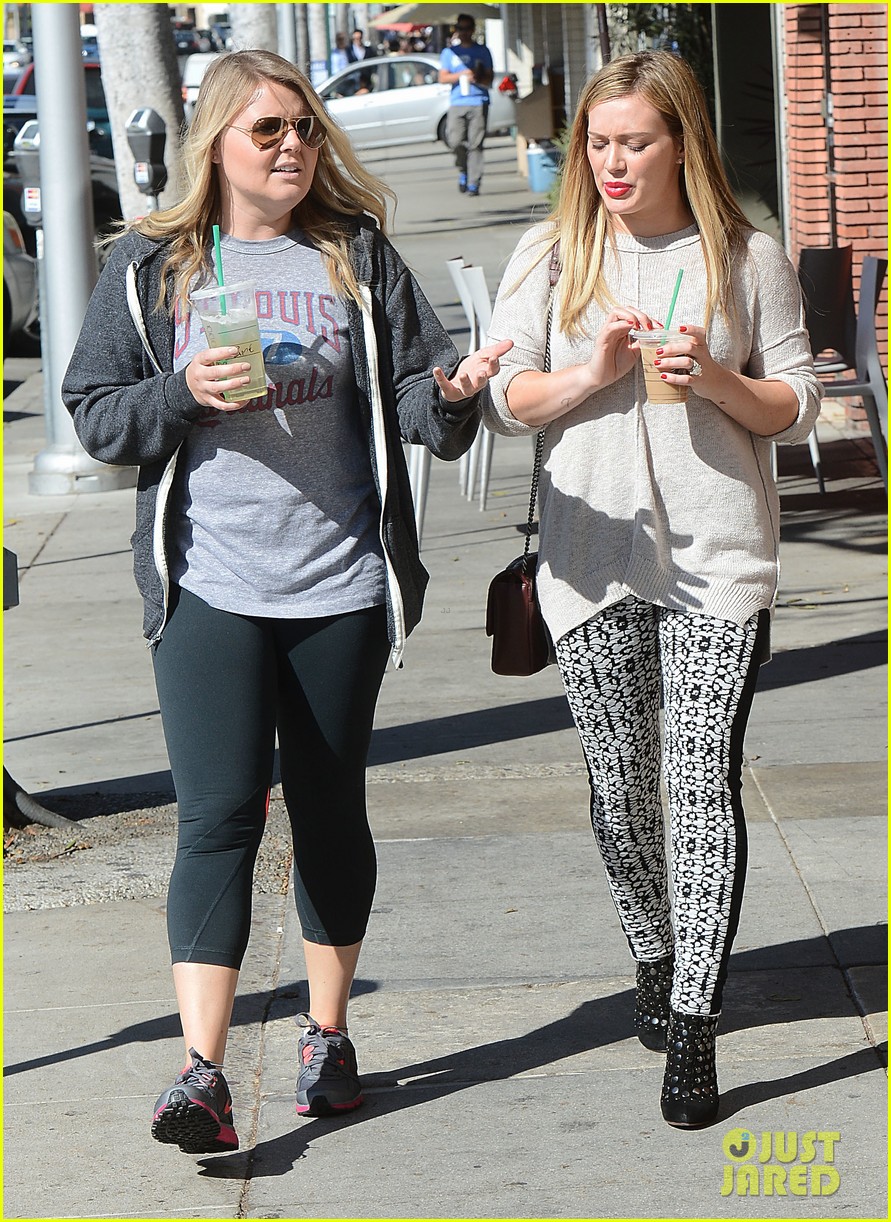 hilary duff grabs coffee with gal pal in beverly hills 06