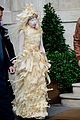 lady gaga steps out in full face powder interesting dress 03