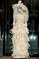 lady gaga steps out in full face powder interesting dress 06