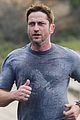 gerard butler works up a sweat for morning run 02