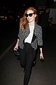 jessica chastain late night lax arrival 01