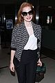 jessica chastain late night lax arrival 08