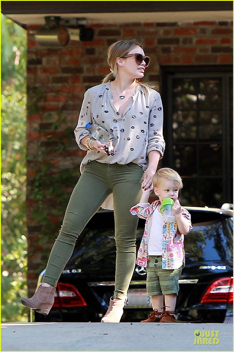 hilary duff comes to lucas aid after fall 132993705